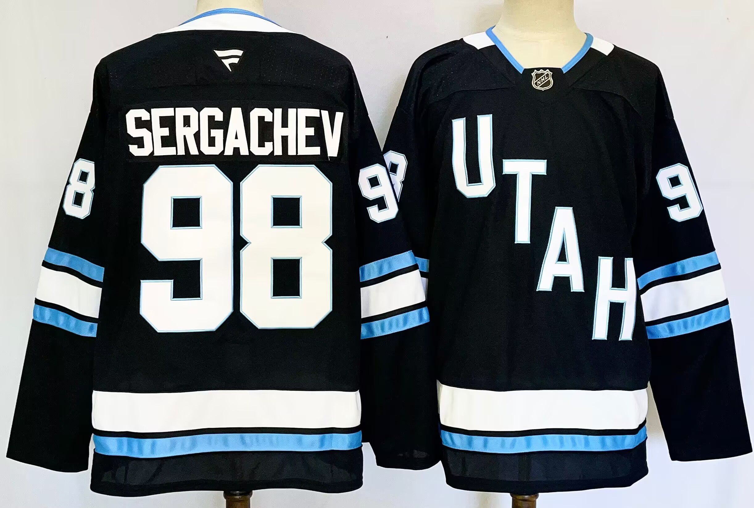 Men Utah Hockey Club #98 Sergachev Black 2025 Home Premier Player NHL Jersey->more nhl jerseys->NHL Jersey